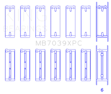 Load image into Gallery viewer, King BMW M20/M50 2.0L/2.5L/2.7L Crankshaft Main Bearings Set (Size STDX) - 7 Pairs Coated - Side View