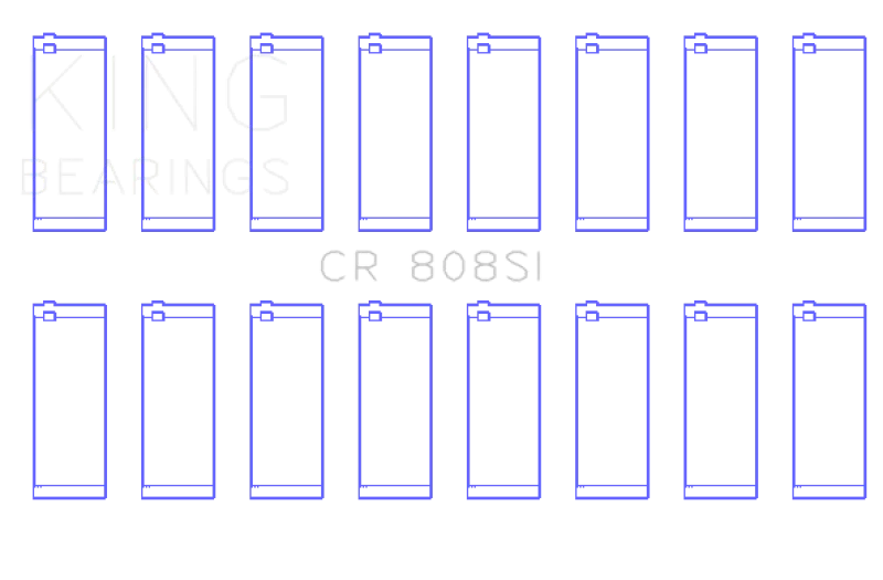 King Chevrolet BBC 369-502 Gen IV/V/VI (Size Standard) Connecting Rod Bearing Set (Set of 8) - Detail View