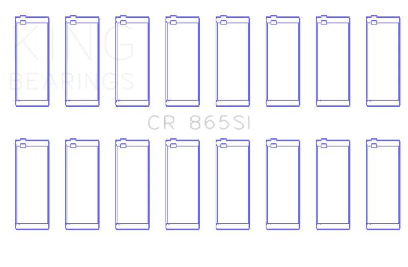 King Chevrolet SBC 307CI/350CI & GEN III/IV (OD+.002in) (.010in) Bi-Metal Rod Bearing Set - Detail View