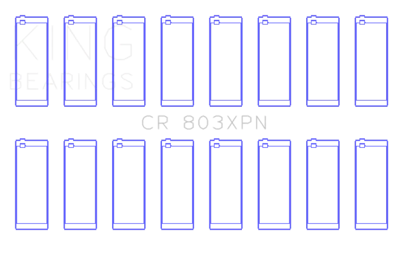 King Chevrolet Small Block 265ci/283ci/327ci (Size STDX) Performance Rod Bearings - Set of 8 - Main Product View