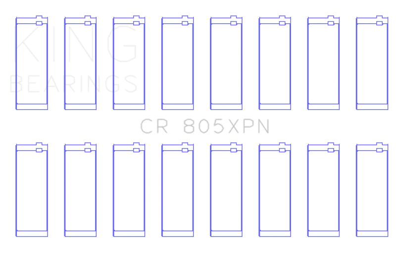 King Chrysler 273/277/301/303/313/318/326/340ci (Size 020) Performance Rod Bearing Set - Main Product View