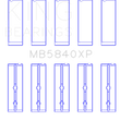 Load image into Gallery viewer, King Chrysler/Dodge Gen 3 Hemi 5.7L/6.1L/6.4L Crankshaft Main Bearing Set (Set of 5) - Size STDX - Detail View