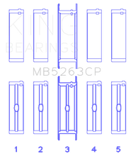 Load image into Gallery viewer, King Engine Bearings 00-03 Ford F-650/F-750 T444E (Size STD) Crankshaft Main Bearing Set - Side View