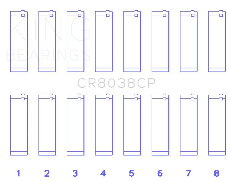 King Engine Bearings 03-09 Ford Powerstroke V8 6.0L Diesel (Size +.026mm) Connecting Rod Bearing Set - Side View
