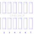 Load image into Gallery viewer, King Engine Bearings 03-09 Ford Powerstroke V8 6.0L Diesel (Size +.75mm) Connecting Rod Bearing Set - Side View
