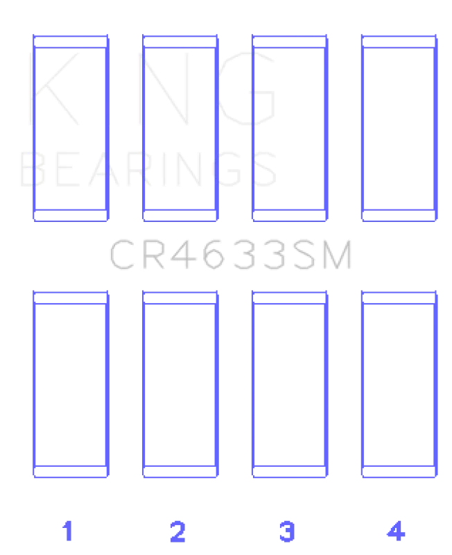 King Engine Bearings 07-12 Mini Cooper N14B16C (Size +.5mm Undersize) Connecting Rod Bearing Set - Side View