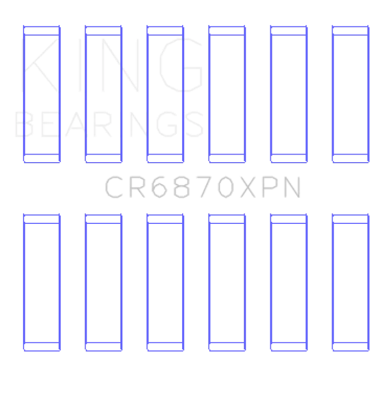 King Engine Bearings 09-15 Nissan GT-R VR38DETT (Size STD) Performance Rod Bearing Set - Side View