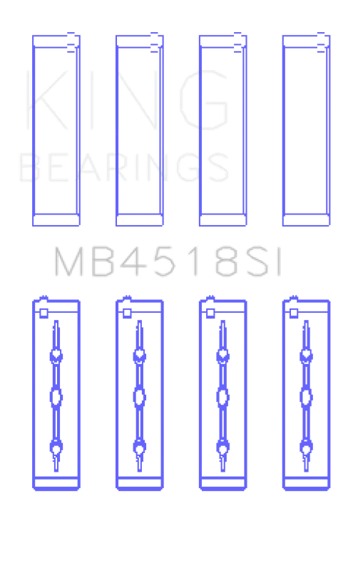 King Engine Bearings 11-20 Chrysler 300 / Dodge Grand Caravan (Size +0.25mm) Main Bearing Set - Side View