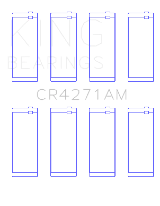 King Engine Bearings 1/95-12/09 Chrysler/ 1/02-12/06 Jeep 148CI 2.4L L4 (Size STD) Rod Bearing Set - Side View