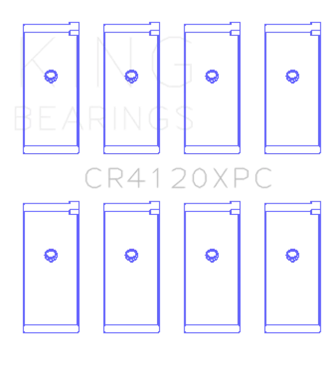 King Engine Bearings 1992+ Mitsubishi 4G63/4G64 EVO I-IV Connecting Rod Bearing Set - Size STDX - Detail View