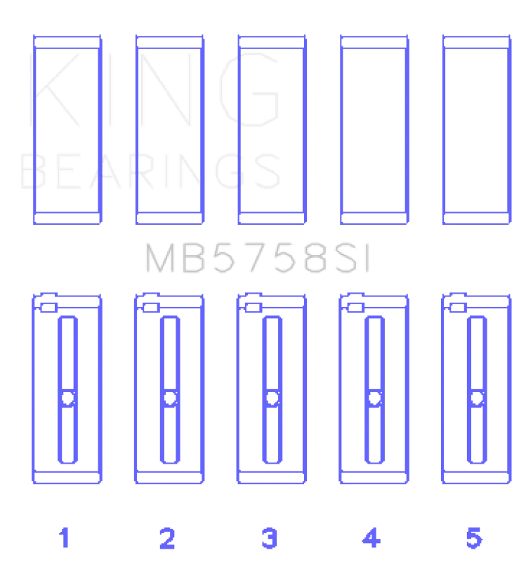 King Engine Bearings 2007 Mini Cooper N14B16 Main Bearing Set - Size +.3mm - Main Product View