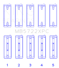 Load image into Gallery viewer, King Engine Bearings 2007+ Mitsubishi 4B11T EVO X Coated Performance Main Bearing Set - Size STDX - Detail View