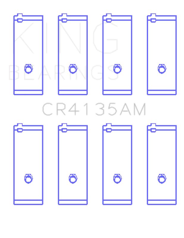 King Engine Bearings 85-01 Toyota 5SFE L4 DOHC 16 Valves (Size +0.25) Rod Bearing Set - Side View