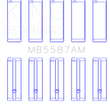 Load image into Gallery viewer, King Engine Bearings 92-95 Suzuki Sidekick G15A/G16A/G16B Crankshaft Main Bearings - 5 Pairs in Set - Side View