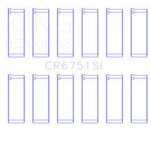 Load image into Gallery viewer, King Engine Bearings 97-07 Ford 2.5L/2.9L/3.0L (Size STD) Rod Bearing Set - Side View