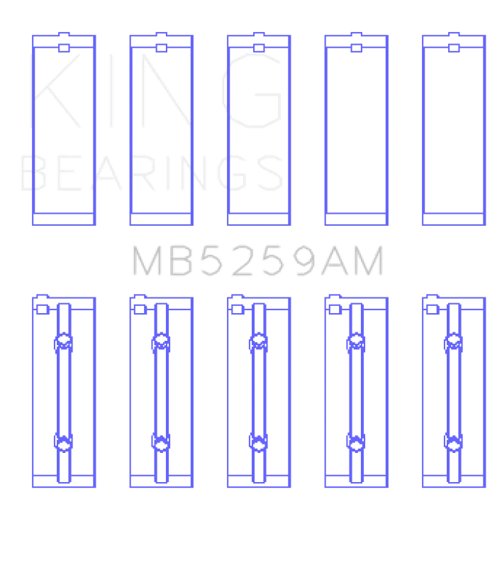 King Engine Bearings Acura B18A1/B1/C1/C5 K20A/K24A Main Bearing Set - Size STD - Main Product View
