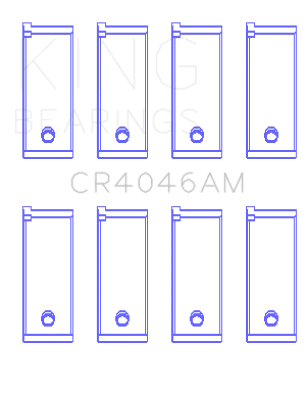 King Engine Bearings Acura D16A1 (Size STD) Rod Bearing Set (Size +0.75) - Side View