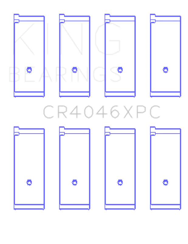King Engine Bearings Acura D16A1 (Size STDX) Performance Rod Bearing Set - Detail View