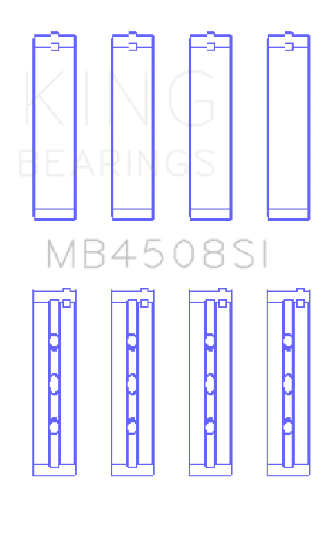King Engine Bearings Acura J30A/J32A/J35A/J35Z Performance Main Bearing Set - Size STD - Side View