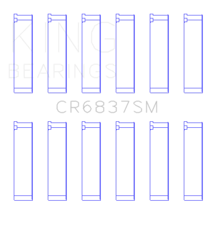 King Engine Bearings Acura J30A/J32A/J35A/J35Z (Size +0.25) Performance Coated Rod Bearing Set - Side View