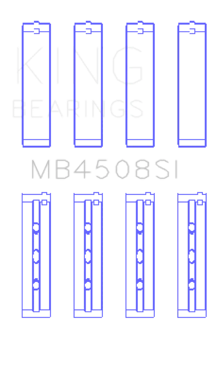 King Engine Bearings Acura J30A/J32A/J35A/J35Z (Size +0.5) Performance Main Bearing Set - Side View