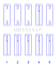 Load image into Gallery viewer, King Engine Bearings Audi A4 1.8L AEB Performance Main Bearing Set - Size +.25mm - Side View