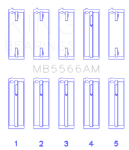 Load image into Gallery viewer, King Engine Bearings Audi A4 1.8L AEB (Size STD) Main Bearing Set - Side View