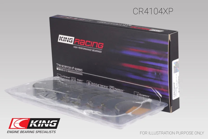 King Engine Bearings Audi ABB/ ABM/ ADP/ PP/ RN (Size 0.26) Connecting Rod Bearing Set - Side View
