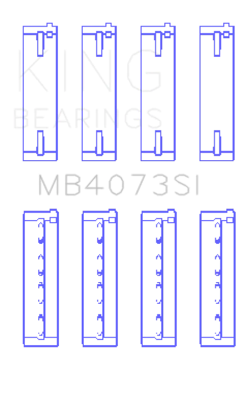 King Engine Bearings Audi ACZ / AAH / ACK / AEJ / ASN Crankshaft Main Bearings (Set of 4) - Side View