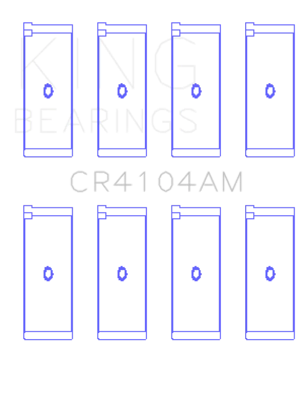King Engine Bearings Audi Abb/Abm/Adp/Pp/Rn (Size +0.50mm) Connecting Rod Bearing Set - Main Product View