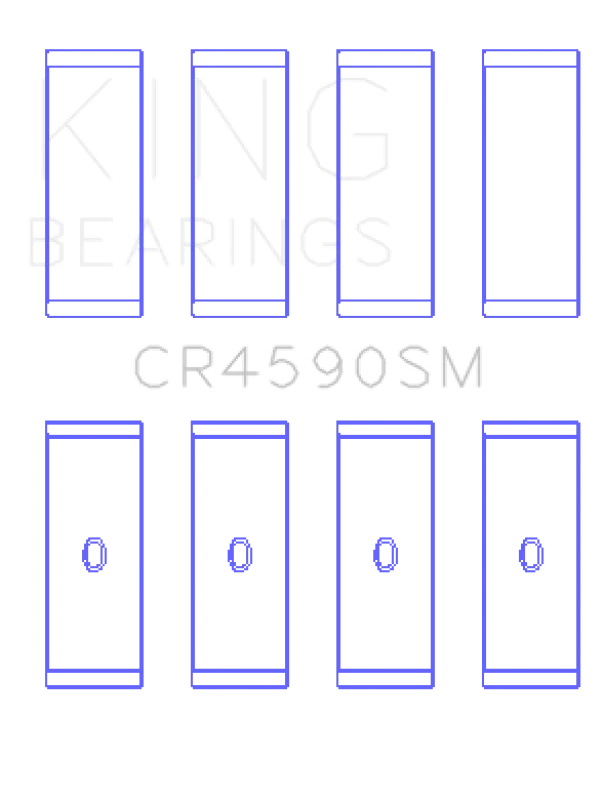 King Engine Bearings Audi Amb/Aum/Alt/Awa/Blr (Size +1.0mm) Connecting Rod Bearing Set - Side View