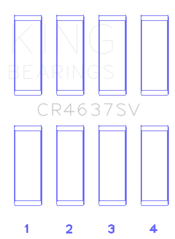 King Engine Bearings Audi BYT/ CDNC/ CCZD/ CPSA (Size 0.75) Connecting Rod Bearing Set - Side View