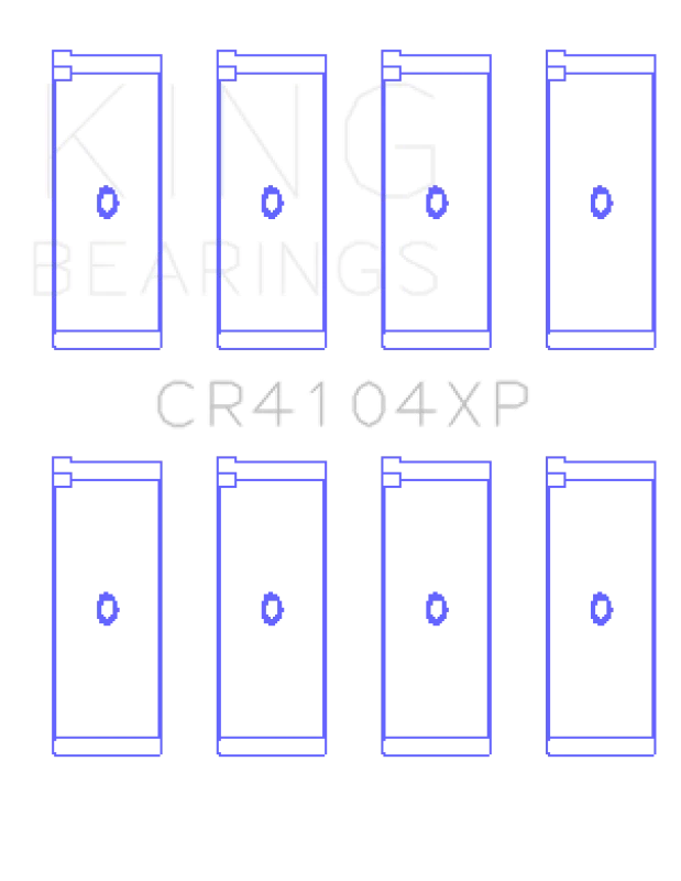 King Engine Bearings Audi/VW 83-03 1.6L/1.8L/2.0L Performance Rod Bearing Set - Size STDX - Side View