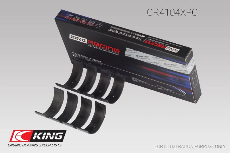 King Engine Bearings Audi/VW 83-03 1.6L/1.8L/2.0L (Size .026) Performance Coated Rod Bearing Set - Side View