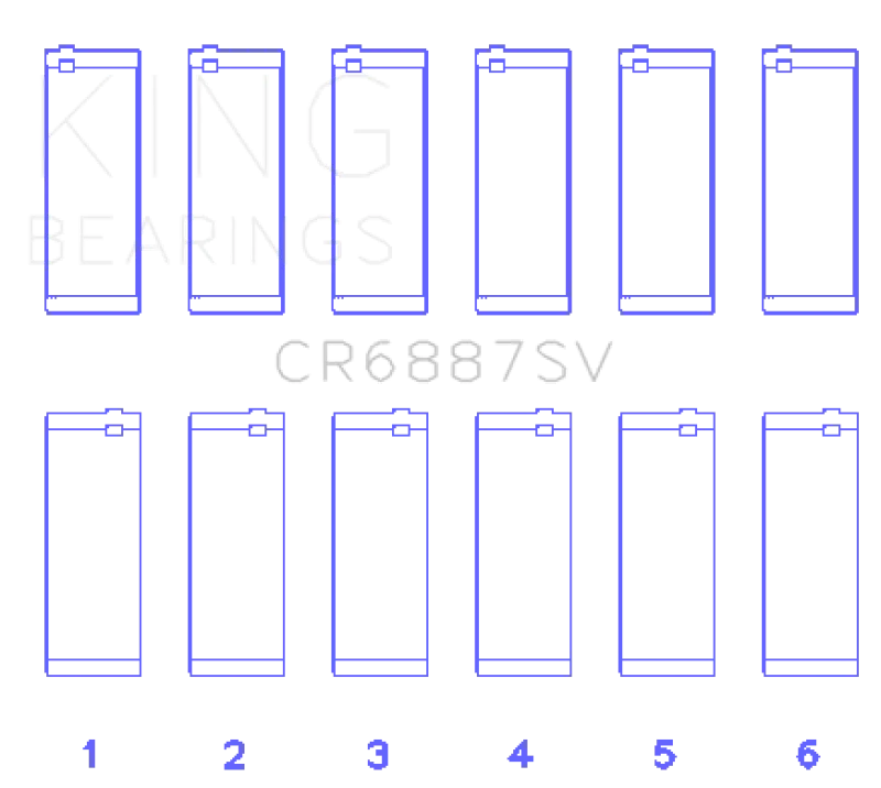 King Engine Bearings BMW B58B30A Performance Rod Bearing Set - Main Product View