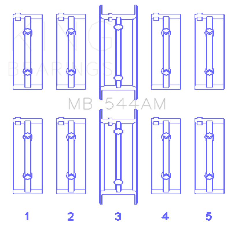 King Engine Bearings BMW M10B15/18/20 (Size +0.75mm) Main Bearing Set - Main Product View
