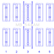 Load image into Gallery viewer, King Engine Bearings BMW M10B15/18/20 (Size STD) Performance Main Bearing Set - Main Product View
