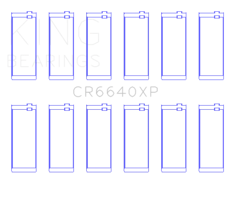 King Engine Bearings BMW M20/M50 2.0L/2.5L/2.7L Performance Rod Bearing Set - Size STDX - Side View