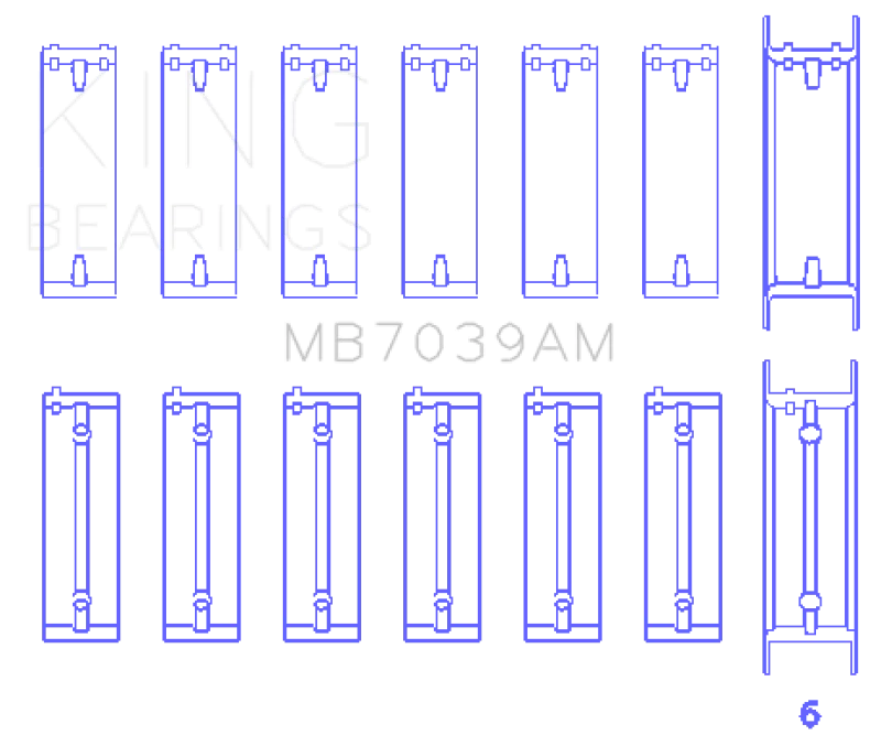 King Engine Bearings BMW M51/M57 Main Bearing Set - Size STD - Main Product View