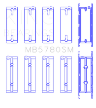 Load image into Gallery viewer, King Engine Bearings BMW N47 D20 A/B/C/D/N47 C20 A (Size +0.25mm) Main Bearing Set - Side View