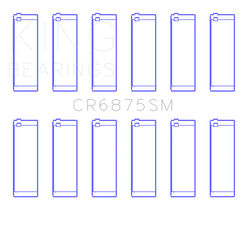 King Engine Bearings BMW N52 B25/B30 & N53 B25/B30 3.0L Connecting Rod Bearing Set - Size STD - Side View
