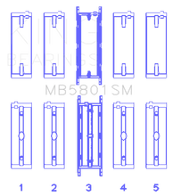 Load image into Gallery viewer, King Engine Bearings BMW N63/S63 Crankshaft Main Bearing Set - Size +0.50mm - Main Product View