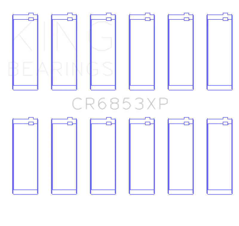 King Engine Bearings BMW S50B32 +.025mm Standard .709in Length Con Rod Bearing Set - Detail View