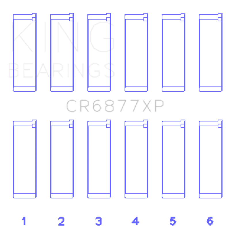 King Engine Bearings BMW S54B32 3.2L Performance Rod Bearing Set - Size STD - Side View