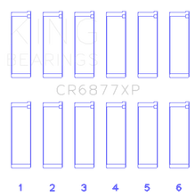 Load image into Gallery viewer, King Engine Bearings BMW S54B32 (Size +.50mm) Connecting Rod Bearing Set - Side View