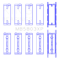 Load image into Gallery viewer, King Engine Bearings BMW S65B40A Crankshaft Tri-Metal Race Main Bearings Set of 5 - Detail View