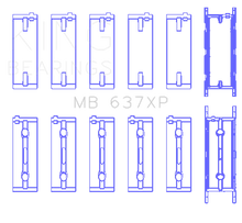 Load image into Gallery viewer, King Engine Bearings BMW S85B50A Crankshaft Performance Main Bearings (Size STDX) - Detail View