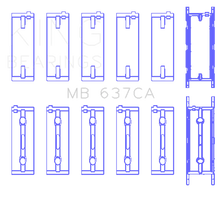 Load image into Gallery viewer, King Engine Bearings BMW S85B50A Main Bearing Set - Main Product View
