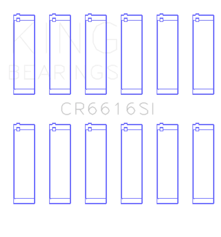 King Engine Bearings Buick / Chevrolet V6 (STD Size) SI-Series Connecting Rod Bearings Set of 6 - Side View