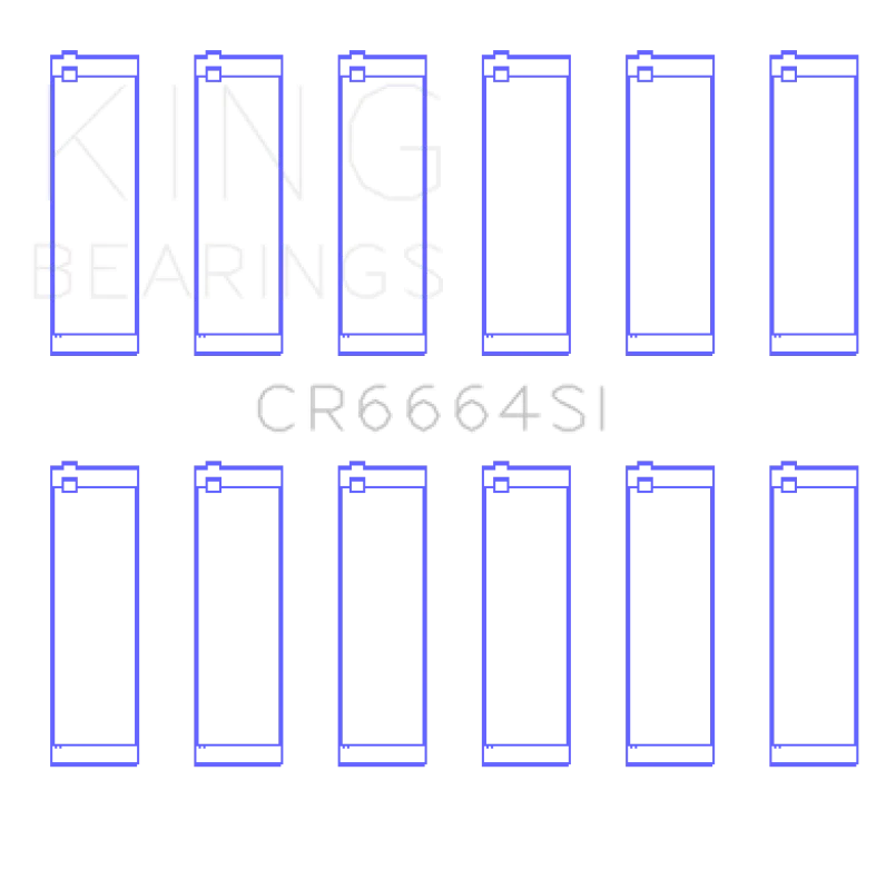 King Engine Bearings Buick V6 Connecting Rod Bearing Set - Set of 6 Pairs - Detail View